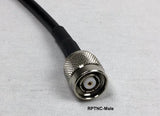 PT058.17RTFBHRTM- 17 Inch RG58 Cable Assembly With RP TNC Female Bulk Head Connector and RP TNC Male Connector