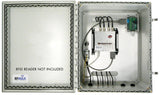 20x16x8 inch Prewired Weatherproof Enclosure for 4 Port RFID Readers
