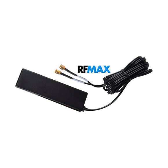 GPS+4G/LTE 2-in1 Antenna for Dual-Pass RF Panasonic or Dell (Gamber or Havis) Dashboardor Windshield Mount. 10 ft Cables with TNC Connectors. RG4A-10STM