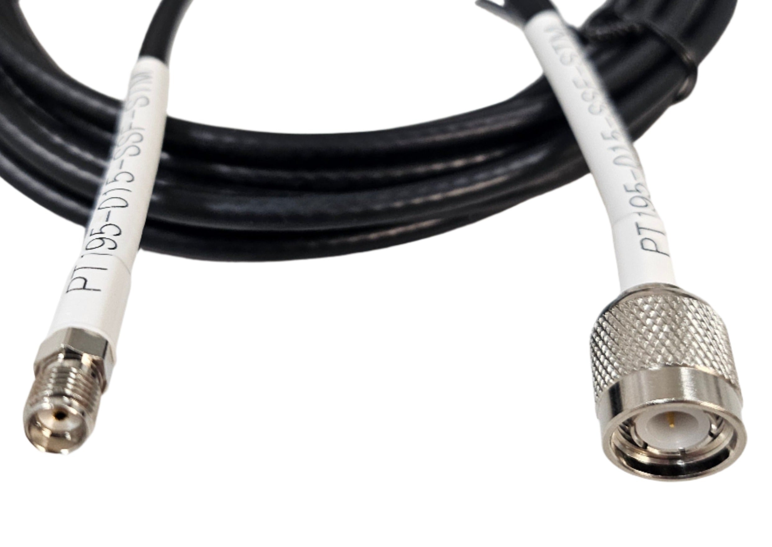 PT195-015-SSF-STM: 15 Feet  195 Cable Assembly with SMA-Female and TNC-Male Connectors