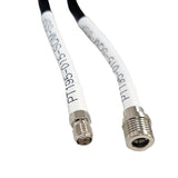 PT195-018-SQM-SSF: 18 Feet 195 Type Low loss Cable Assembly with QMA-Male and SMA-Female Connectors