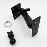 ***Demo Stock***EZM9-COMBO 9 Inch Antenna Bracket - Fully Articulating Die Cast Wall or Mast Mount for 100MM VESA or 2.5 inch Stud RFID Antennas.