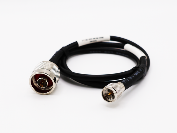 PT195-002-MUM-SNM: 2 Feet 195 Type Low loss Cable Assembly with Mini UHF Male/ Mini-PL259/ MPL and N-Male Connectors