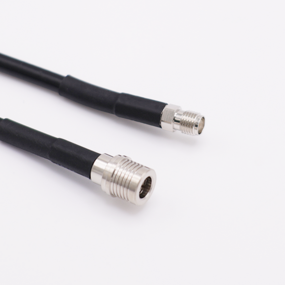 PT195-015-SQM-SSF: 15 Feet  195 Cable Assembly with SMA-Female and QMA-Male Connectors