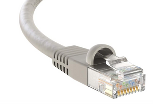 CAT6E 2 Feet Long With Booted Straight RJ45 Connectors - Gray | PT-C6E-002-GRAY