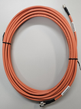 Plenum Rated PT240 Coaxial Cable for RFID. Orange Jacket, 25 foot with RPTNC and SMA Connectors. Ideal for Zebra, Times-7 Antennas. | PTO240P-025-RTM-SSM