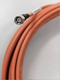Plenum Rated PT240 Coaxial Cable for RFID. Orange Jacket, 25 foot with RPTNC and SMA Connectors. Ideal for Zebra, Times-7 Antennas. | PTO240P-025-RTM-SSM