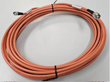 Plenum Rated PT240 Coaxial Cable for RFID. Orange Jacket, 25 foot with RPTNC and SMA Connectors. Ideal for Zebra, Times-7 Antennas. | PTO240P-025-RTM-SSM