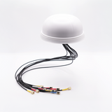 9-in-1 Low Profile Dome Antenna for R1900, R980, R2400, IBR1700, MG90 | 4x 4G/5G, 4x WiFi-6 & 1x GNSS, 17 Ft |RDOMD-G454W-17K-S4S4R-W