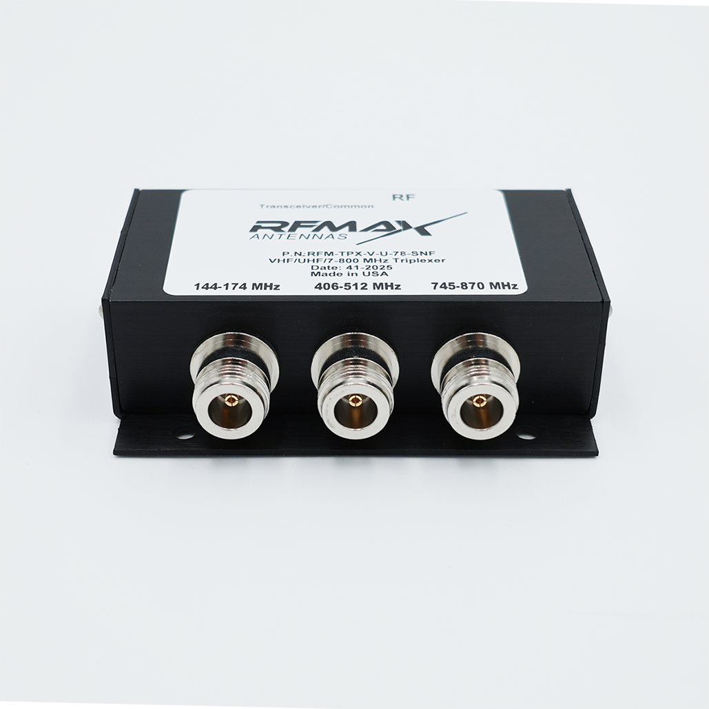 Wideband Triplexer for VHF/UHF/7-800 MHz|RFM-TPX-V-U-78-SNF