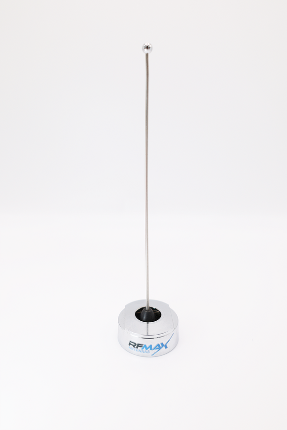150-160 MHz VHF Chrome 1/4 Quarter Wave Whip Antenna Unity gain | RQWA-155-C