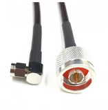 PT195-005-RSMRA-SNM: 5 Feet 195 Type Low loss Cable Assembly with Reverse Polarity SMA-Male Right Angle and N-Male Connectors