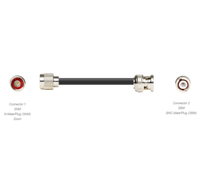 PT195-011-SBM-SNM: 11 Feet 195 Type Low loss Cable Assembly with BNC-Male and N-Male Connectors