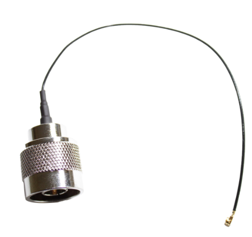 PT178-001-SNM-UFL-NS: 1 Foot RG-178 Type cable with N Male and U.FL Cable (No heat shrink label)