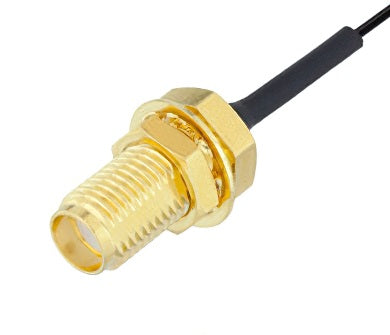 3.7 inches (95 mm) RG-316 Type Cable Assembly with MMCX and SMA Female Bulkhead Connectors | PT316-04i-MMCX-SSFBH