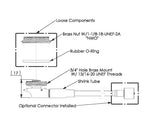 Montaje NMO de latón con orificio pasante de 3/4 de pulgada y 25 pies. Cable RG-58/U y Sin Conectores | RNMOT-58U-NOC-B-25