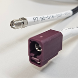 16 Feet 195 Type Low loss Cable Assembly with Violet Fakra Jack, Code D and SMA-Female Connectors | PT195-016-SSF-VDJ