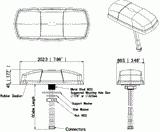 Antena "Brick" 2x5G, 2x WiFi y 1x GPS/GNSS, cables de 2 pies con SMA Macho | RBDM-G55WW-2-SSSSS-B