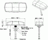 "Brick" antenna 2x5G, 2x WiFi & 1x GPS/GNSS, 2 ft cables with SMA Male | RBDM-G55WW-2-SSSSS-B
