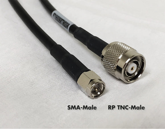 PT240-065-RTM-SSM: 65 Feet 240 Type Low loss Cable Assembly with Reverse Polarity TNC-Male and SMA-Male Connectors