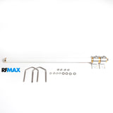 65 inch Outdoor 900mhz Fiberglass Base Station Omni Antenna With Fixed N-Female Connector, 8.1 dBi and Bracket Mounts Included | A09-F8NF-M
