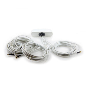 5-in-1 Multi-Band Antenna for In-Vehicle Cellular Routers: Cradlepoint IBR900, IBR1100, etc. with 17 ft. Cables | RBDM-G44WW-17-SSSRR-W