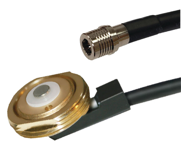EM-M11001-QP-058: NMO Mount, 17' RG58/U cable, 30-1000 MHz, QMA (P) connector