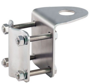 EMBKT-016SS: Mounting Bracket, Right Angle, Mirror and Pole Mount, 5/8" Hole, Stainless Steel
