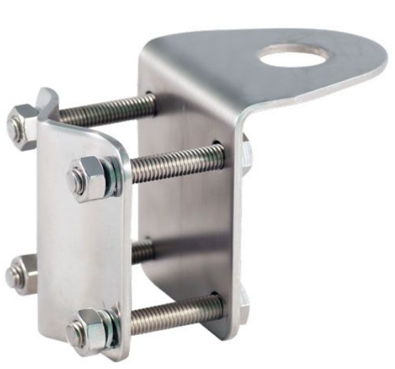 EMBKT-016SS: Mounting Bracket, Right Angle, Mirror and Pole Mount, 5/8