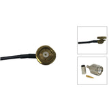 3/4 Brass Thru-Hole NMO Mount with 17 Ft. RG-58/U Cable and TNC Male Connector