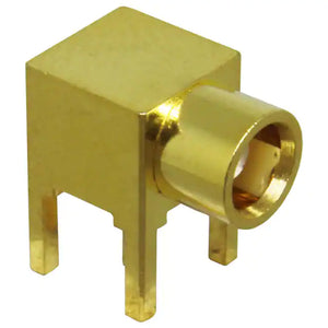 CONMCX002: MCX Connector Right Angle Jack (Female), PCB Through-Hole Mount, Gold