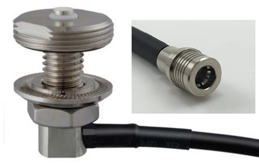 Adjustable NMO Antenna Mount for Thick Surface Up To 1/2 Inch. 17 ft. Low Loss 195 Cable & QMA-Male. RNMOV-195-SQM-C-17I