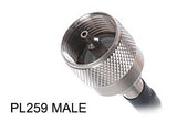 PT240-060-SUM-SNM: 240 Type Low Loss Coax Cable - 60 Feet - PL-259 Male - Standard N-Male