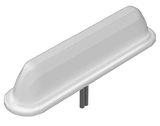 White Ultra Slim MIMO/Dual LTE Antenna For Digital Sign, Kiosk, Enclosure or Vehicle | RFIND-44-3-SS-W