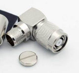 RP TNC Male Right Angle connector for LMR400, RG8 and equivalent cable | RTMRA-400