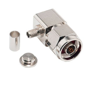 Standard N Male Right Angle connector For LMR240, RG-8/X and any equivalent cable