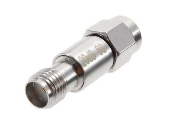 Attenuator SMA Male to SMA Female, 20dB, 6.0 GHz rated