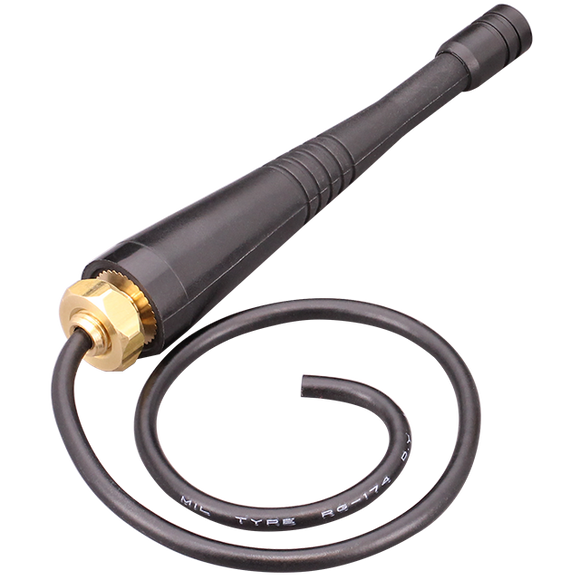 ANT-B8-PW-QW-UFL: LTE Band 8, 916 MHz, panel-mount straight whip RF antenna, 216 mm cable, U.FL/IPEX MHF