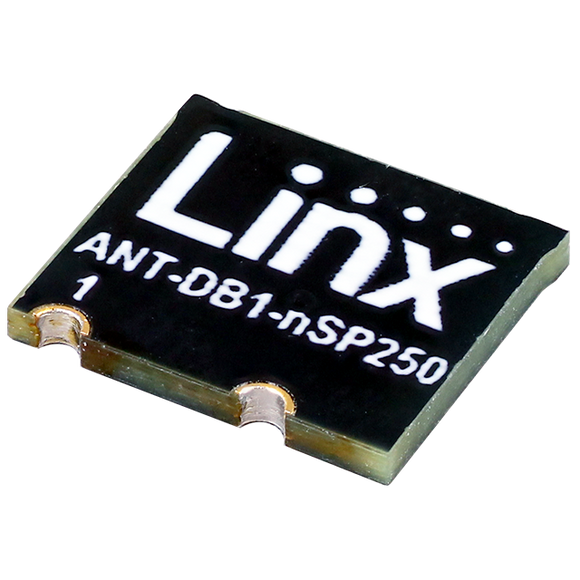 ANT-DB1-nSP250-T: 2.4GHz 5.8GHz Bluetooth, ZigBee, WiFi, WLAN, U-NII embedded surface-mount chip antenna