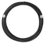 PT058010-SNM-SSM: Cable coaxial RFMAX negro tipo RG58U de 10 pies con conectores estándar SMA macho y estándar N macho