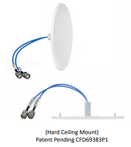 CFD69383P1-30D43F: Antena de montaje en techo rígido MIMO de perfil ultrabajo 698-960 MHz/1350-1550 MHz/1690-4000 MHz, conector hembra 4.3-10