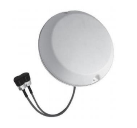 CMD69273P-B30NF: *Low-Pim* low profile 2 port Mimo Ceiling Antenna for 3G-4G/LTE iDas. includes 30 cm (12 inch) cable & N-female, Bulk Pack