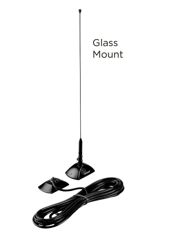 KG450UD : On Glass Mounted Whip Antenna for UHF 450-470 MHz.