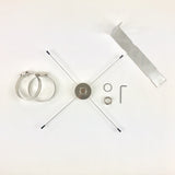 Ground Plane Kit for 4G/LTE NMO mobile antennas. Includes NMO to N-Female adapter and 4 radials for 700 MHz and up | RGPK-4G-NMO