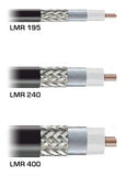 Cable coaxial de baja pérdida equivalente tipo LMR400 - 200 pies - TNC hembra - SMA hembra