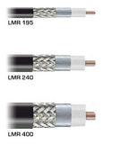 Cable coaxial de baja pérdida equivalente al tipo LMR400 - 100 pies - BNC macho - UHF macho