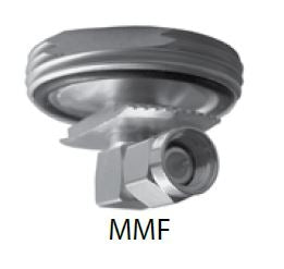 MMF: Soporte permanente para microondas con orificio PCTEL / Maxrad de 3/4” para frecuencias de 0 MHz a 6,0 GHz. Se adapta a espesores de hasta 0,06 pulgadas.