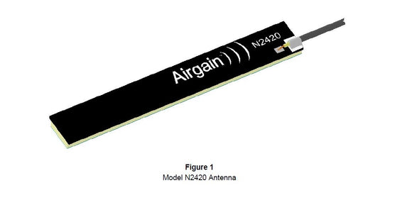N2420-PK1-G100U: Antena Airgain de doble banda (2,4-2,49 GHz), PCB Plug and play con cable de 100 mm y conector U.FL