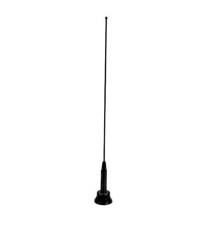 NMOWBQBFT Pulse-Larsen Black 1/4 Wave whip Wide Band with spring 132-850  MHz Omni Antenna NMO Base