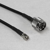 PT058-002-SNM-SSM: Conjunto de cable RG58 de 2 pies con conectores N-Macho y SMA-Macho